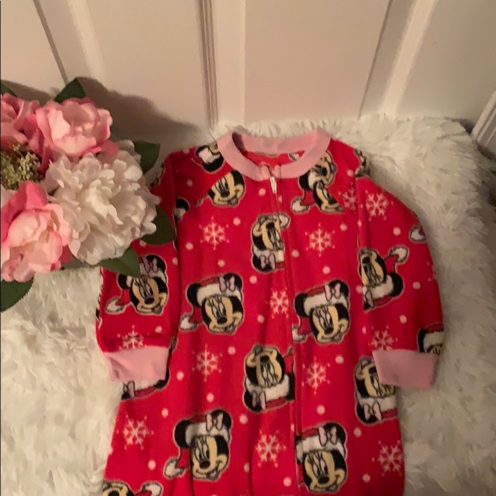 EUC Disney Minnie Mouse 2T footed PJs - Picture 4 of 5